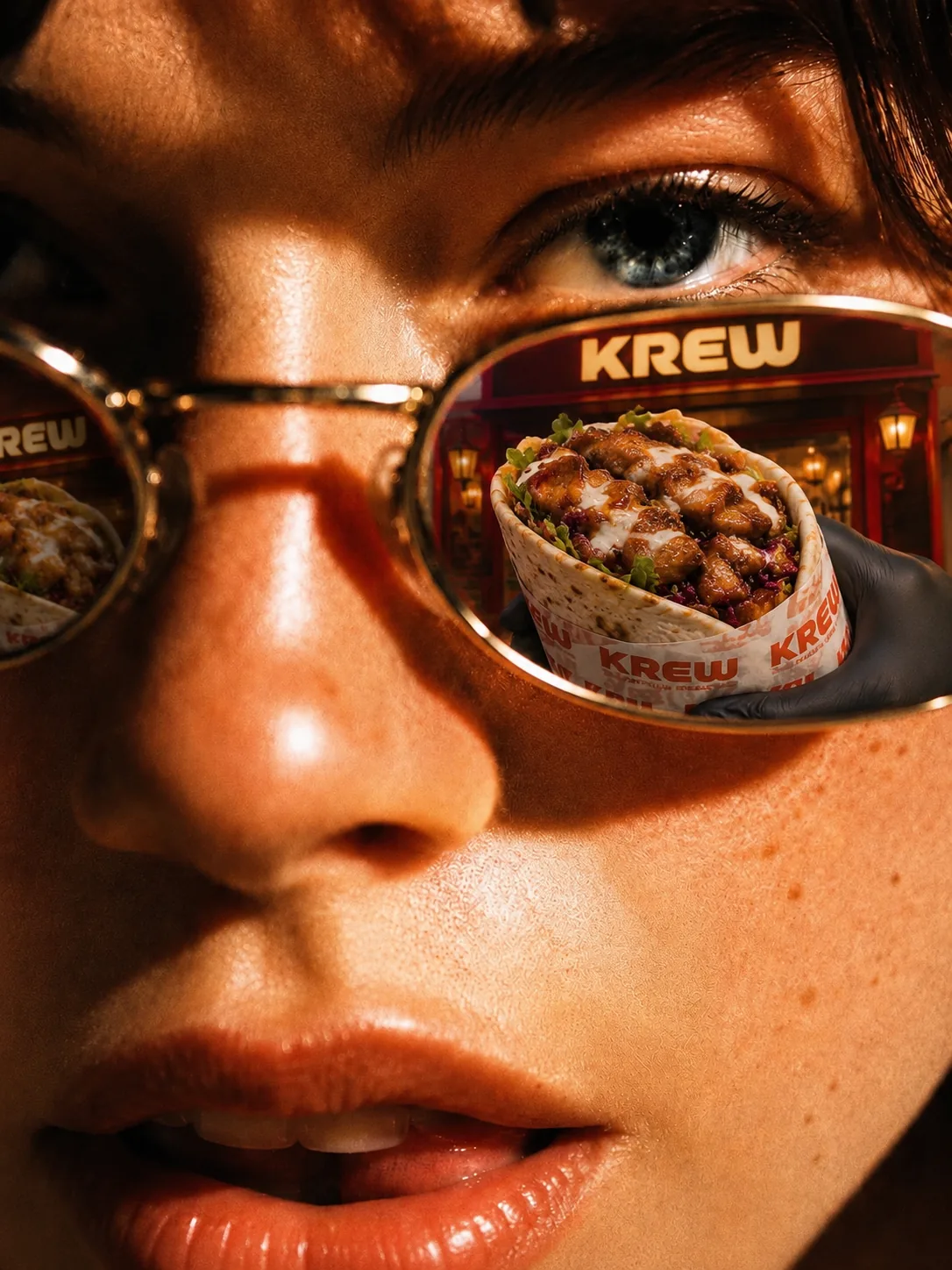 Reflejo de un roll de KREW en unas gafas de sol